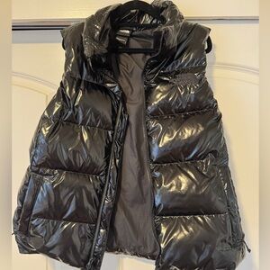 The North Face Glossy Black Puffer Vest